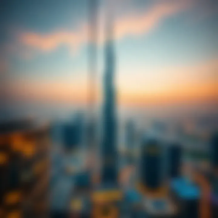 Stunning view of Burj Khalifa from a distance