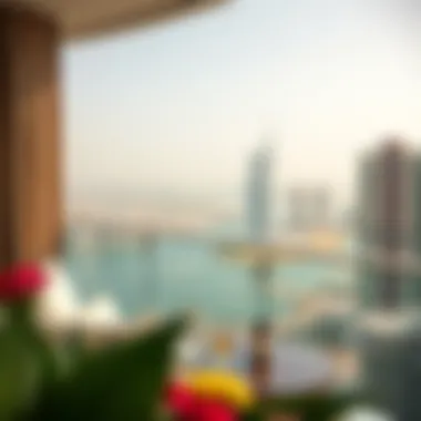 Breathtaking view from a balcony overlooking the Palm