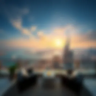 Breathtaking View of Dubai from Al Bustan Residence Panoramic view of the Dubai skyline from Al Bustan Residence.