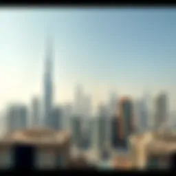 Aerial view of Dubai skyline showcasing modern architecture