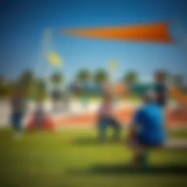 Community members enjoying recreational facilities at Al Mahatta Park