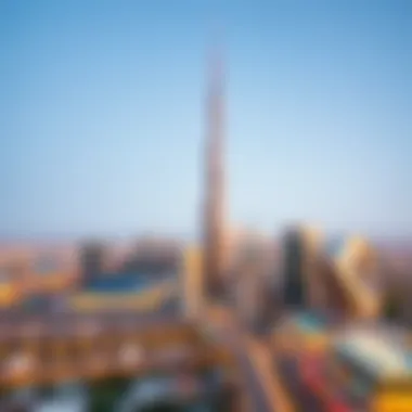 Skyline Panoramic View Including Al Nahda Mai Tower Panoramic skyline view featuring Al Nahda Mai Tower