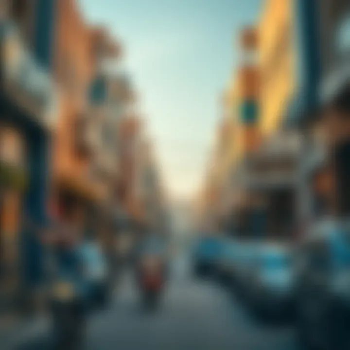 Vibrant neighborhood streets of Al Quoz