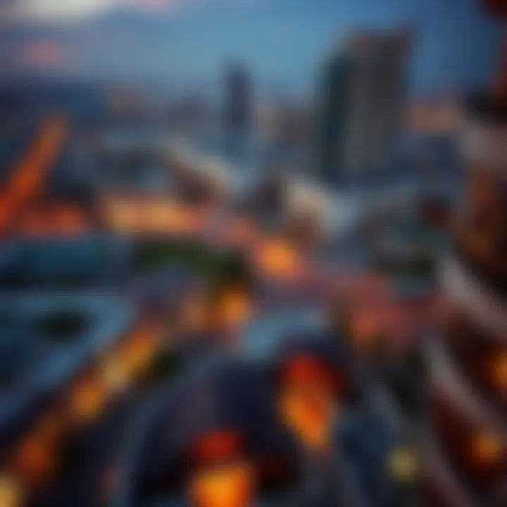 Panoramic view of Bur Dubai neighborhood surrounding Al Raffa