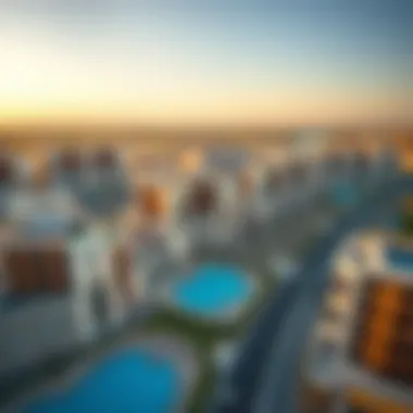 Aerial view of Al Seef 3 showcasing modern architectural designs