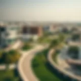 Panoramic view of Al Waha Community highlighting modern architecture and greenery