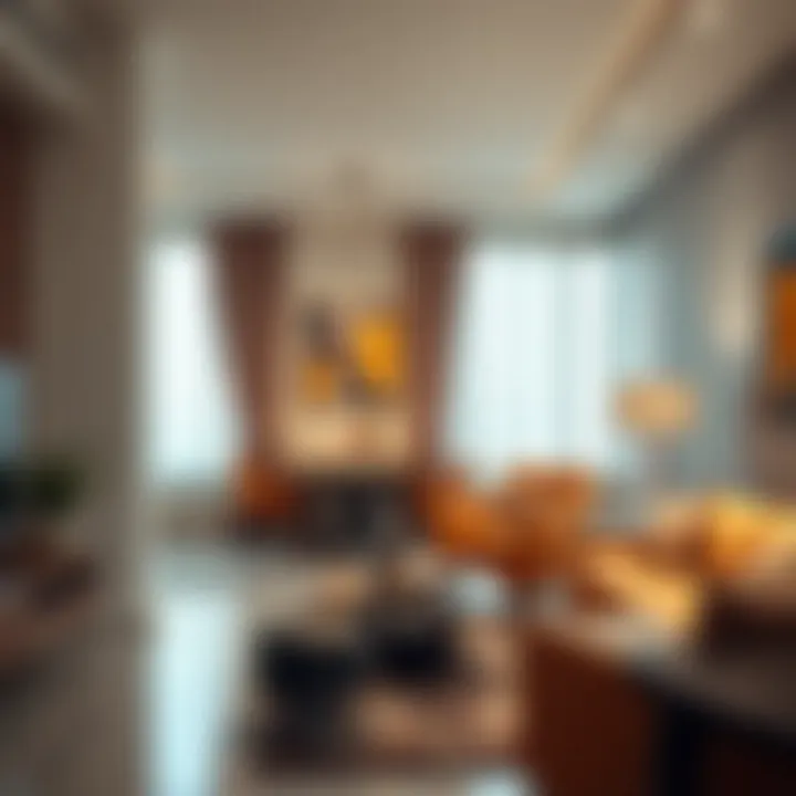 Interior of a two-bedroom apartment in Al Wasl Karama