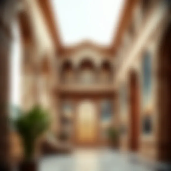 Architectural details showcasing the design elements of برج شهر