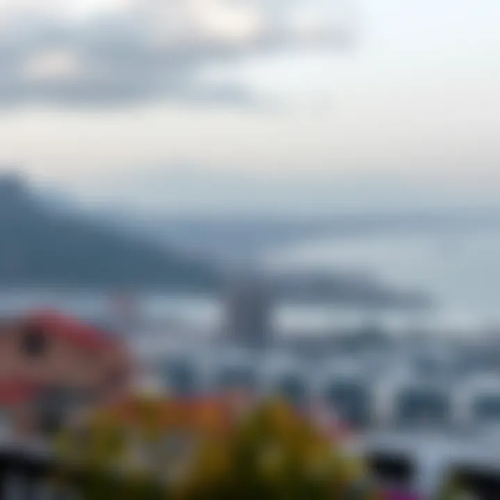 A panoramic view of the location surrounding برج شهر highlighting its advantages