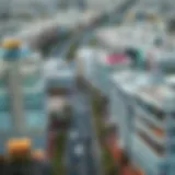 Aerial view of Barak Avenue showcasing modern architecture