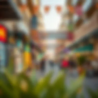 Commercial district in Barak Avenue with bustling activity