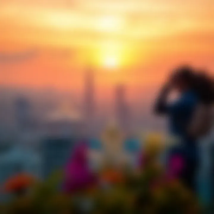 Sunset Views from Bloom Tower Beautiful sunset view from Bloom Tower