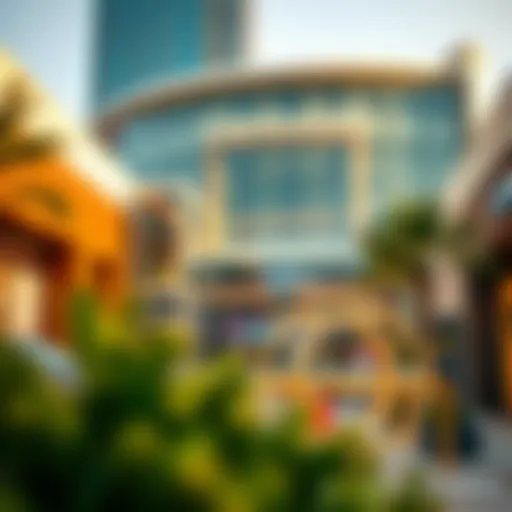 Architectural façade of Central Mall Khalifa City showcasing modern design