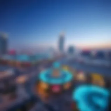 Panoramic view of Central Mall Khalifa City with surrounding real estate