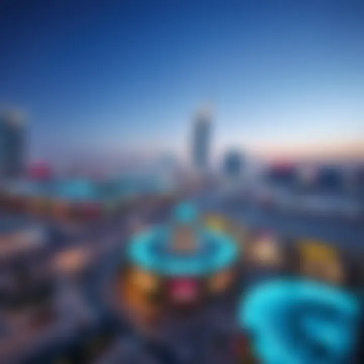 Panoramic view of Central Mall Khalifa City with surrounding real estate