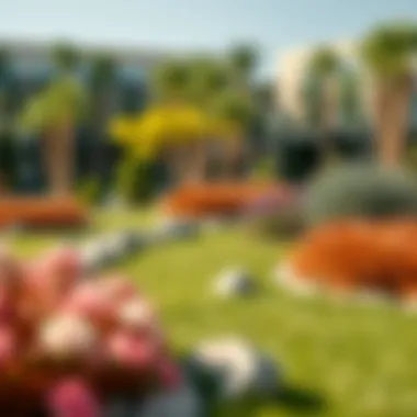 Unique Landscaping Features Close-up of the unique landscaping features at Central Park