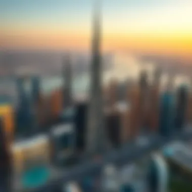 Aerial view of Dubai's skyline showcasing modern architecture