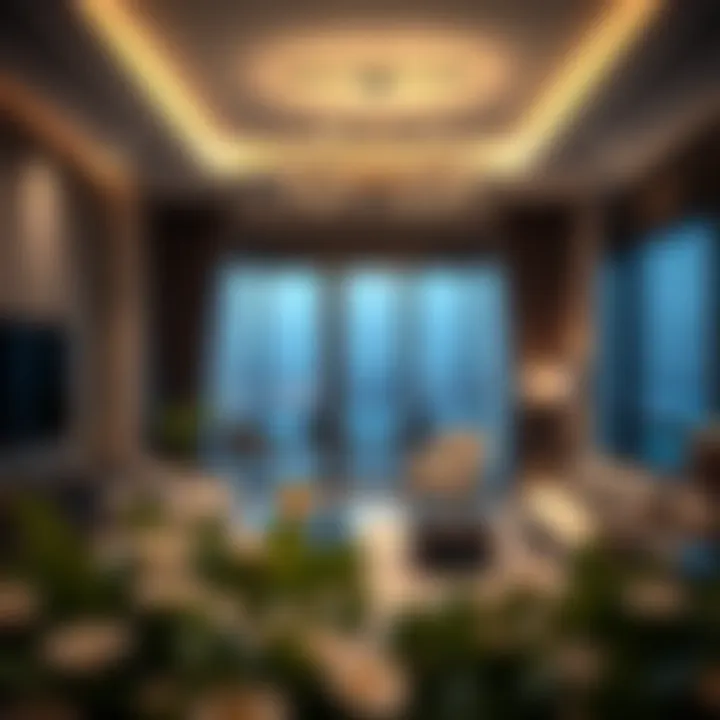 Interior of a luxury residential development by شركة الدار العقارية