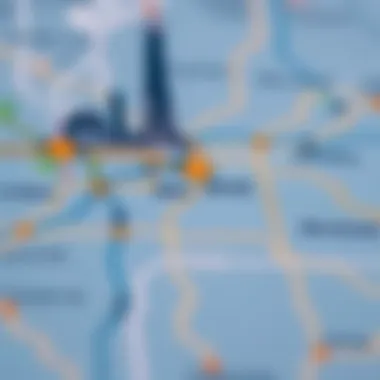 Map of Route from Dubai to Abu Dhabi Map showing route from Dubai to Abu Dhabi