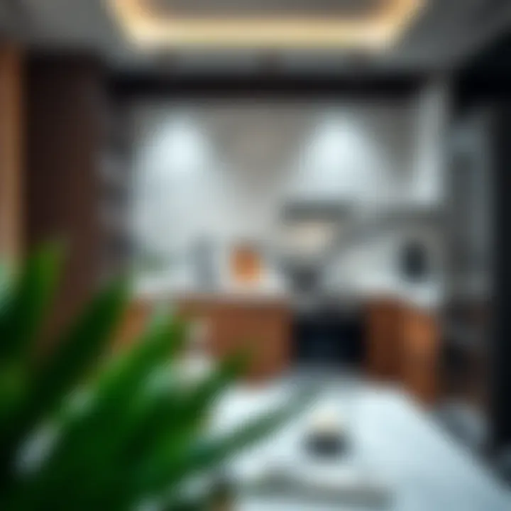 Modern kitchen design in a rental flat in Al Nahda