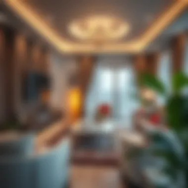 Cozy living room interior of a flat available for rent