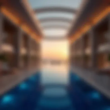 Contemporary Resort Architecture Architectural marvel of a contemporary beach resort in Ras Al Khaimah