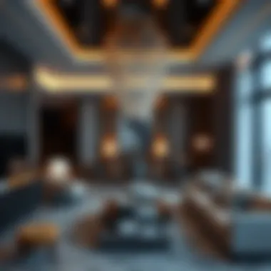 Luxurious interior design of a residence in Crown Tower