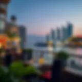 Stunning waterfront view of Dubai Marina with vibrant restaurants