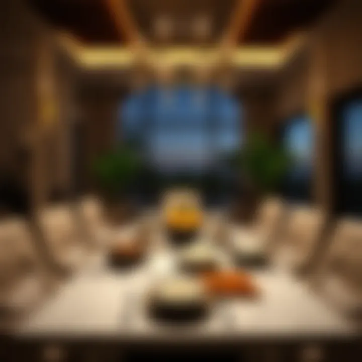 Gourmet dining area in a deluxe holiday home in Dubai