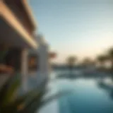 Luxurious swimming pool at a deluxe holiday home in Dubai