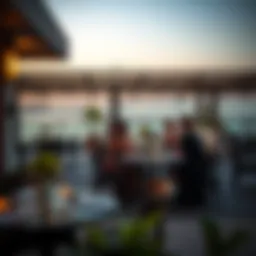 Elegant outdoor dining setup with stunning sea views