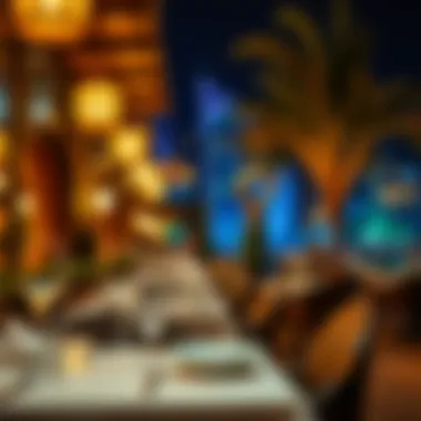 Charming ambiance of a popular JBR restaurant at night