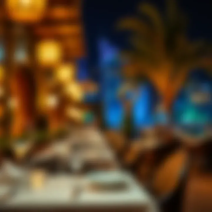 Charming ambiance of a popular JBR restaurant at night