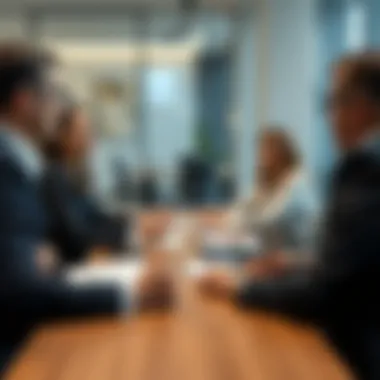 Group discussion among real estate professionals