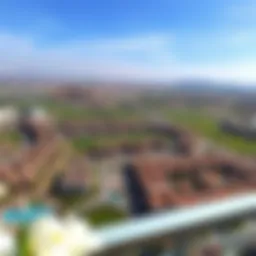 Panoramic view of Dubai Hills Estate showing residential developments and green spaces