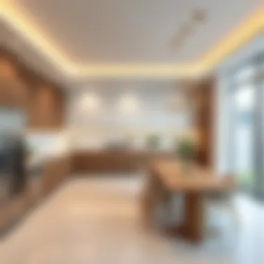 Spacious kitchen design in Sidra