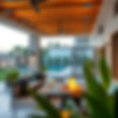 Outdoor space and garden view in Sidra