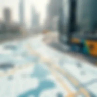 Map of Dubai Water Metro Network Map of the Dubai Water Metro network illustrating its reach within the city