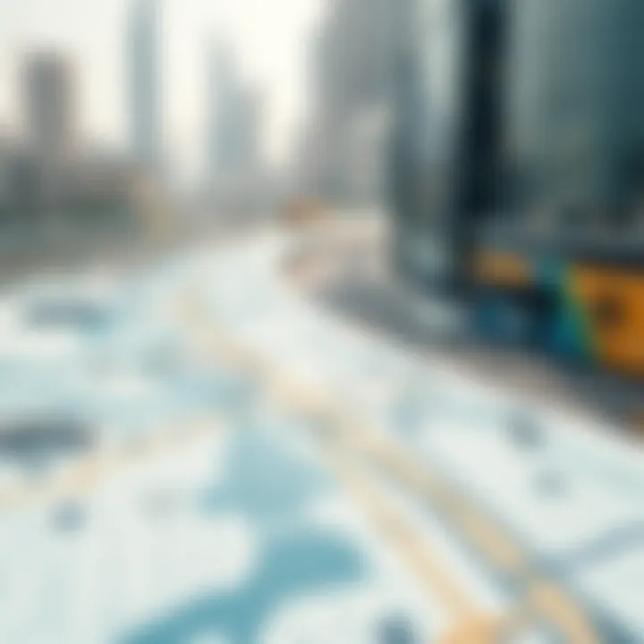 Map of Dubai Water Metro Network Map of the Dubai Water Metro network illustrating its reach within the city