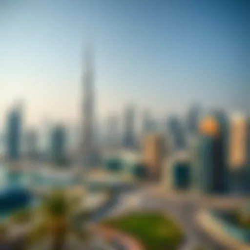 Stunning skyline of Dubai showcasing modern architecture and real estate developments