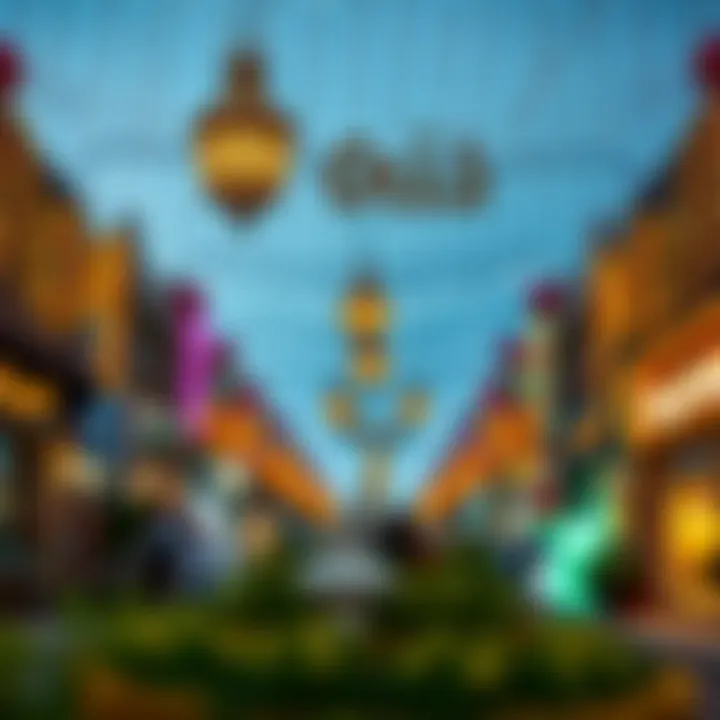 Decorated streets in Dubai during the Eid holidays