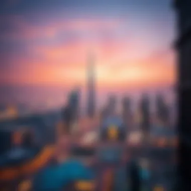 Breathtaking Dubai Skyline from Emaar Panoramic view of Dubai skyline from Emaar properties