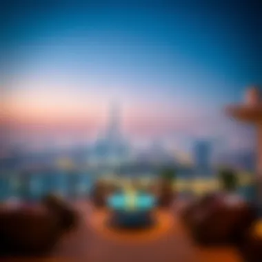 Panoramic View of Dubai Skyline from Emaar Villas Panoramic view of Dubai skyline from Emaar Villas