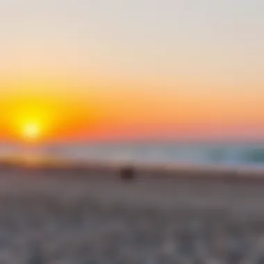 Vibrant sunset over the beach
