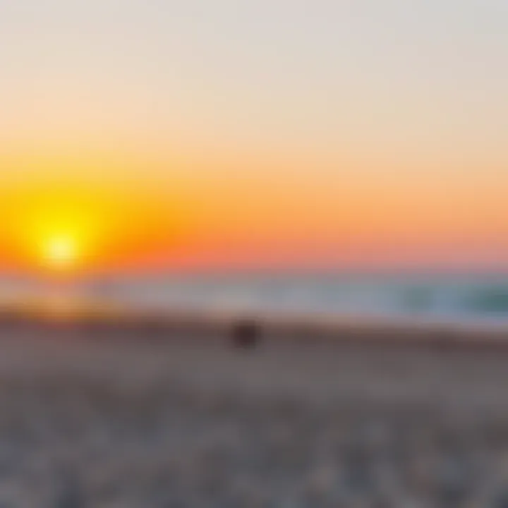 Vibrant sunset over the beach