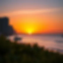 Stunning view of Al Nabat Shoreline at sunset