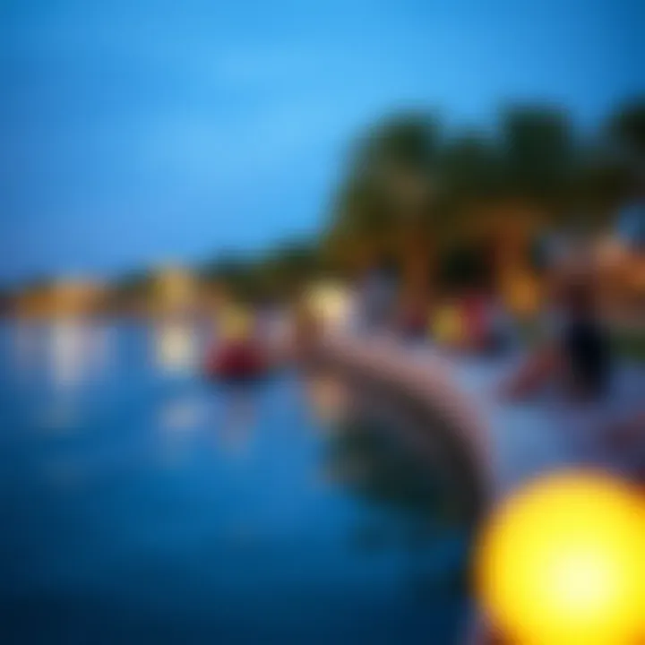 Visitors enjoying recreational activities near the tranquil waters of Al Qudra Love Lake.