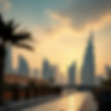Dubai's Luxurious Skyline Stunning skyline of Dubai highlighting luxury real estate