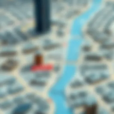 Map of Deira Highlighting Housing Options Map of Deira highlighting housing options