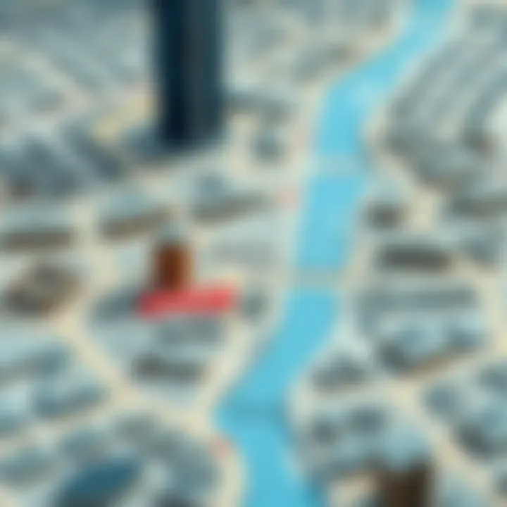 Map of Deira Highlighting Housing Options Map of Deira highlighting housing options